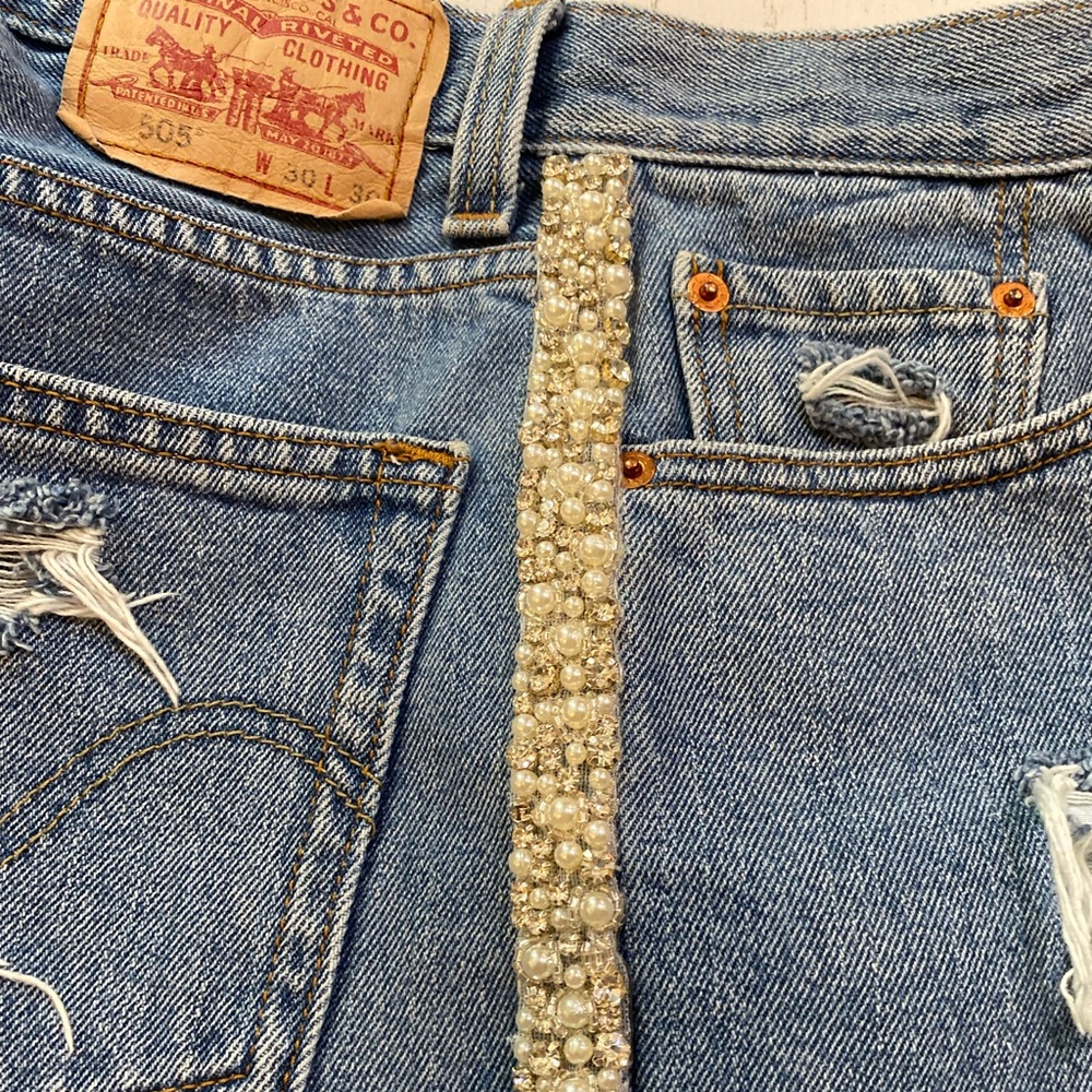 Vintage Levi Pearl and Rhinestone shorts